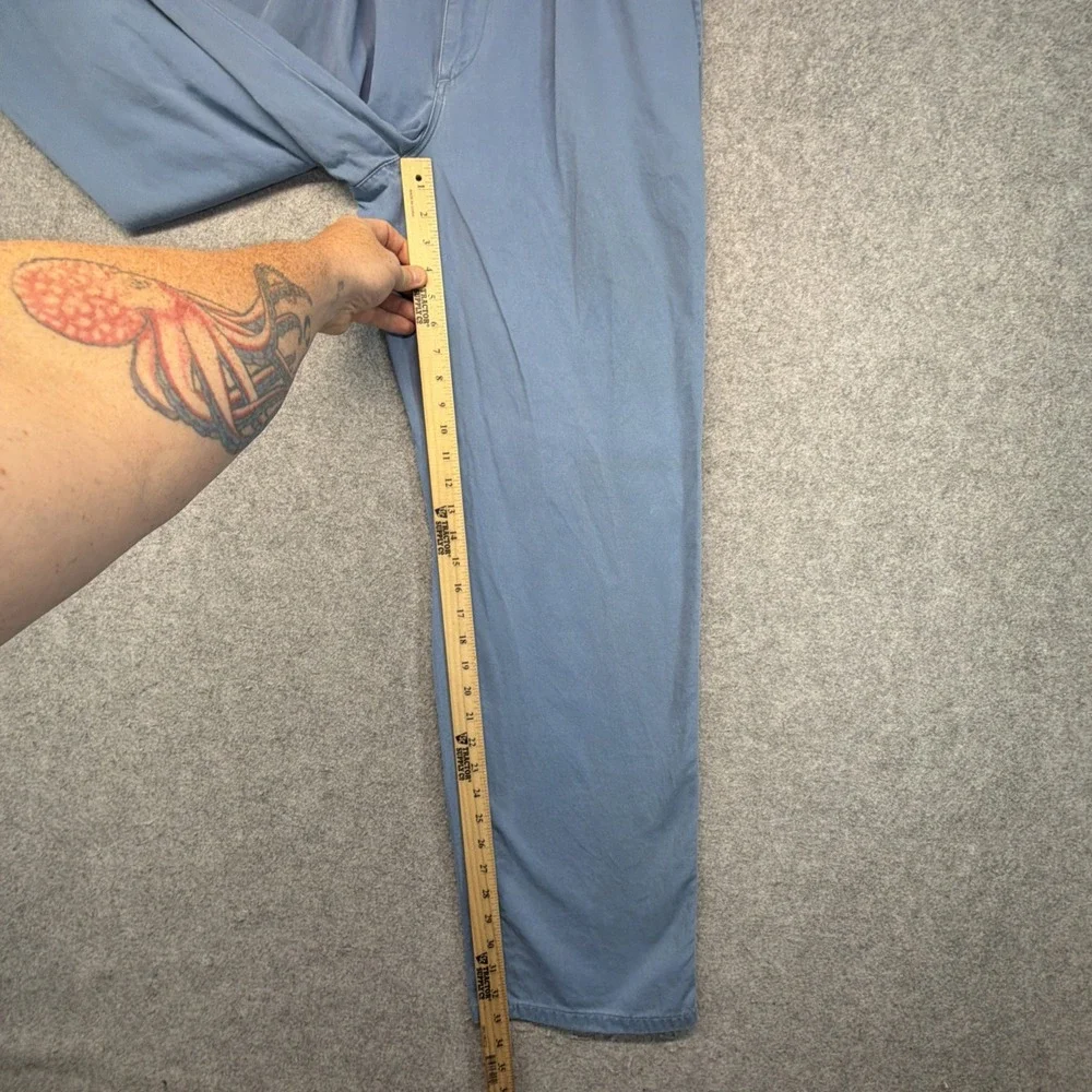 Vintage Polo Ralph Lauren Blue Pants 32x34 (Fits 31x33) Double Pleated Baggy 90s
